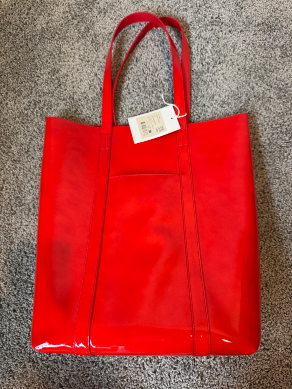 Sezane The Tote Patent Red - Picture 3 of 11